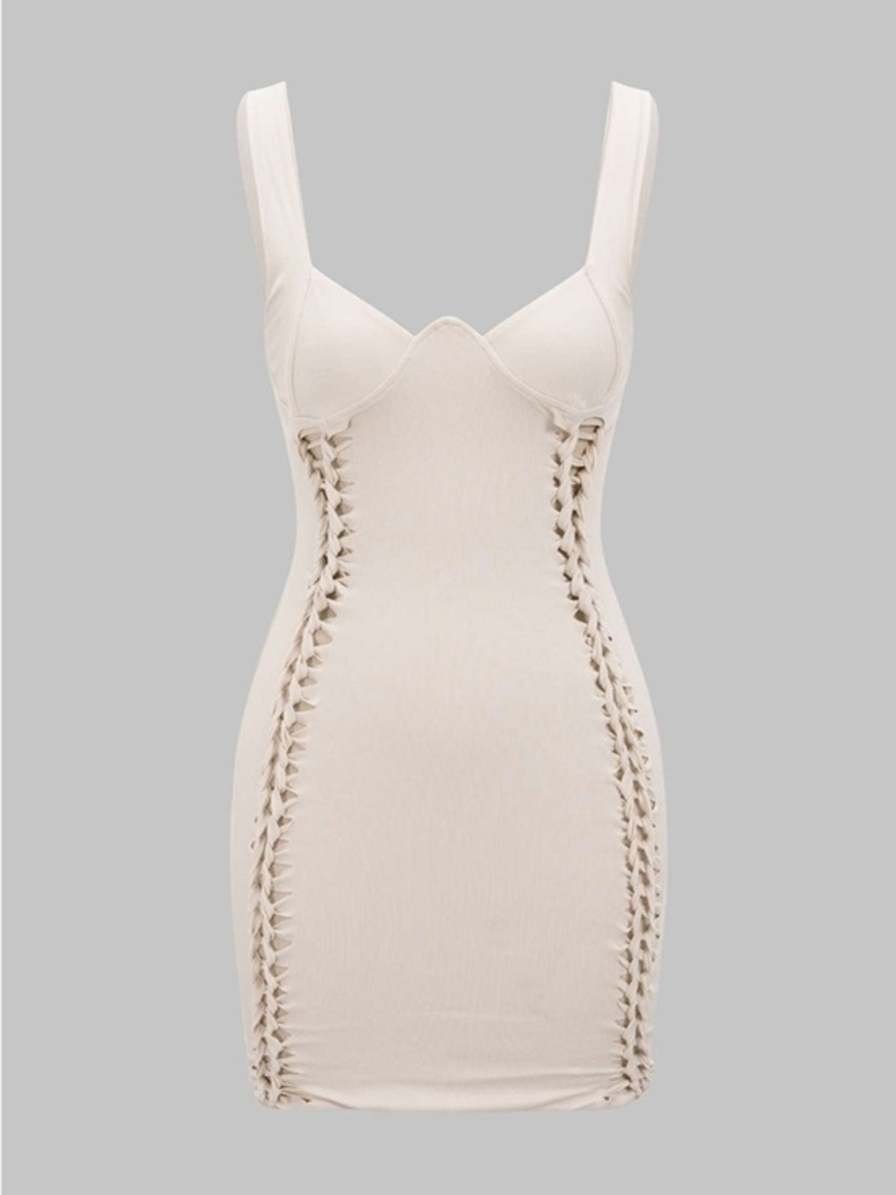 Micas Braided Cut Out Sleeveless Mini Dress L MC5-6